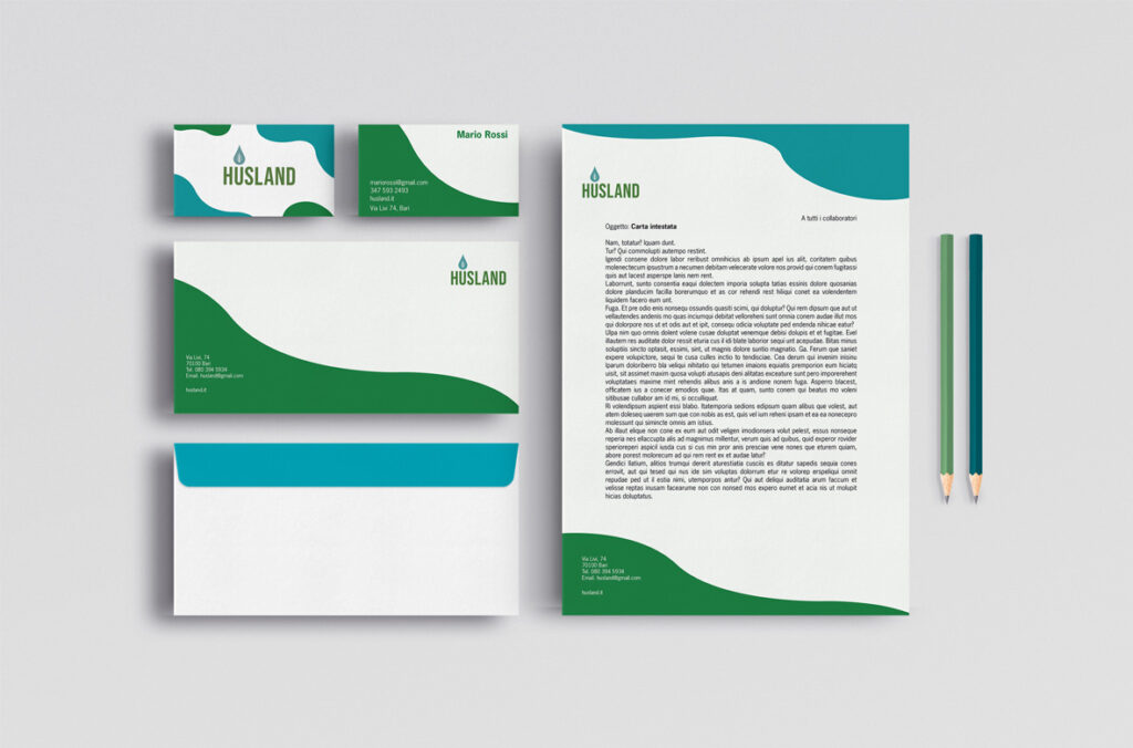mockup brand identity Husland