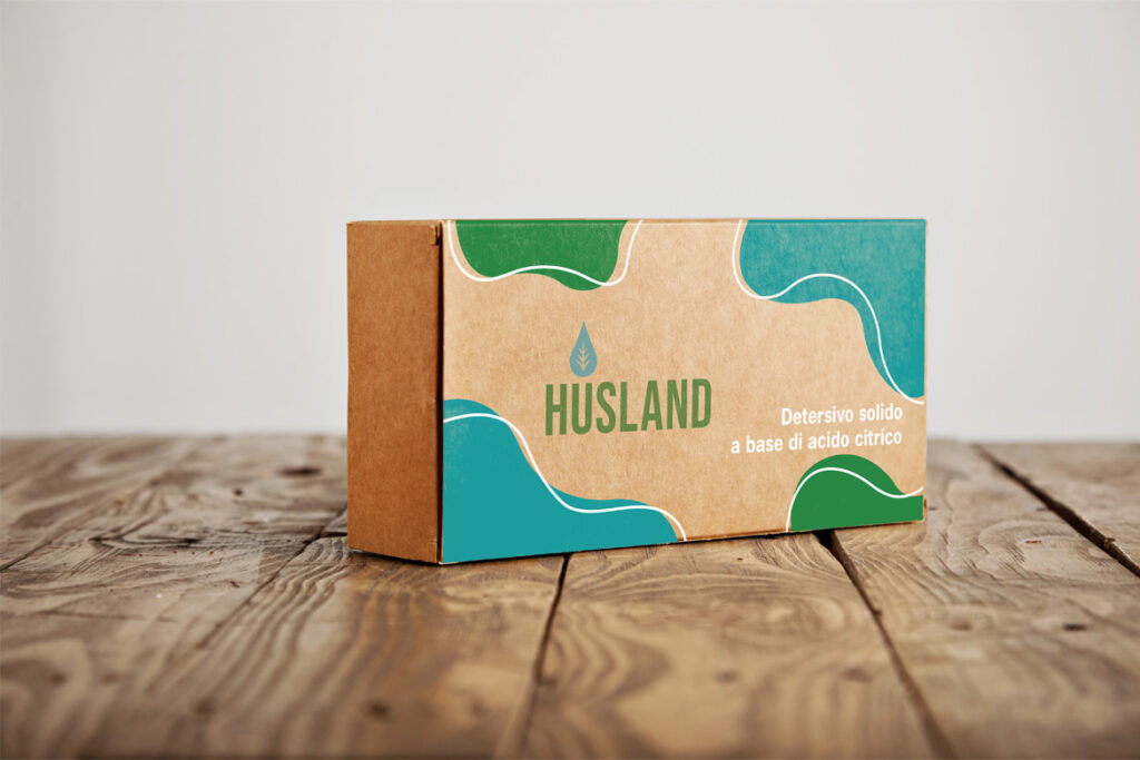 mockup packaging Husland