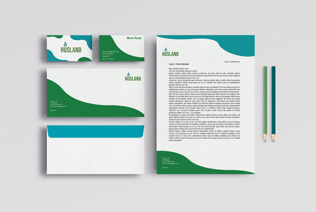 mockup brand identity Husland