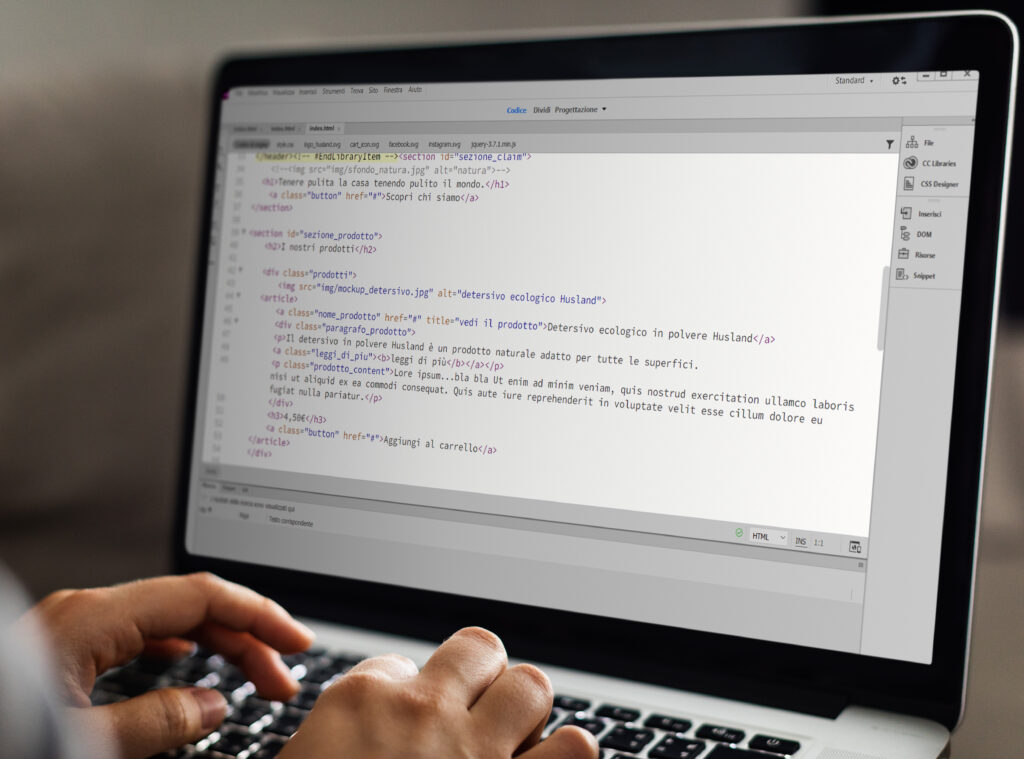 mockup codice HTML